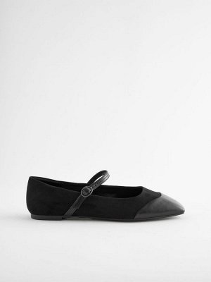 Бренд Next Черные туфли Mary Jane с квадратным носком и очень широкой посадкой Forever Comfort® (Black Extra Wide Fit Forever Comfort Square Toe Mary Jane Shoes) Эти уникальные туфли Mary Jane имеют