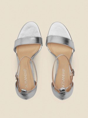 Бренд Sosandar Босоножки Sosandar Silver Barely There на высоком каблуке (Sosandar Silver Barely There High Heel Sandals) Туфли, которые подойдут ко всему, простые, но сексуальные, в минималистичном с