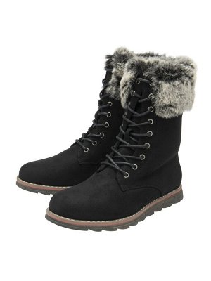 Бренд Lotus Ботинки на молнии Lotus Black (Lotus Black Zip-Up Ankle Boots) Минималистичный по своему дизайну, этот полусапожок Lotus сконструирован с текстильным верхом, меховым воротником и блочным к