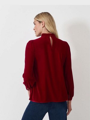 Топ из бархата с перекрученным передом от Crew Clothing Company Georgia