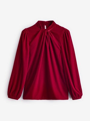 Топ из бархата с перекрученным передом от Crew Clothing Company Georgia