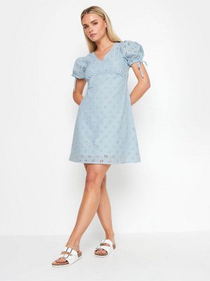Платье PixieGirl Petite из 100% хлопка с завязкой спереди и вышивкой