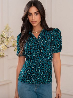 Pour Moi Jodie Fuller Bust Slinky Stretch Half Button Top