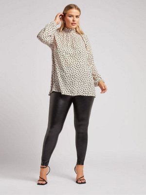 Белая блузка с высоким воротом Yours Curve London