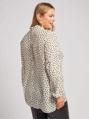 Белая блузка с высоким воротом Yours Curve London