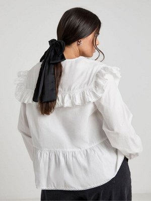 Блузка Simply Be Contrast с воротником-бантом из 100% хлопка