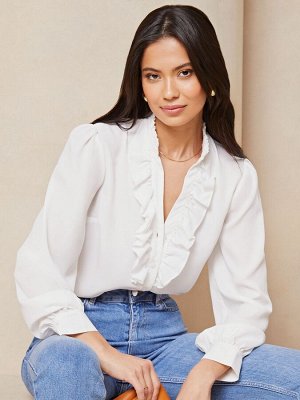 Блузка Lipsy с V-образным вырезом и оборками