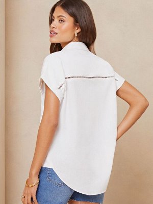 Рубашка Lipsy Utility Pocket с добавлением льна
