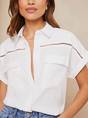 Рубашка Lipsy Utility Pocket с добавлением льна