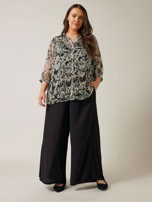Черная блузка Evans Boho с жилеткой