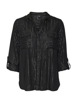 Рубашка в полоску с блестками и длинными рукавами VERO MODA