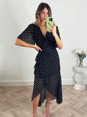 Платье-халат в горошек Style Cheat Lottie