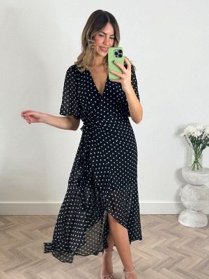 Платье-халат в горошек Style Cheat Lottie