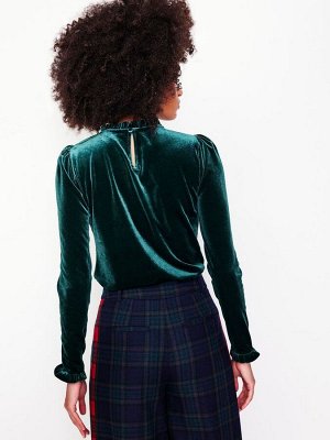 Топ с оборкой на шее Boden Velvet