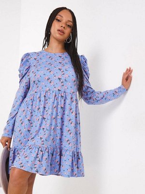 Платье-халат Simply Be Blue Supersoft с принтом