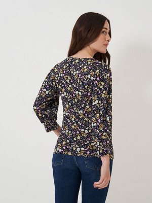 Blue Light - топ Crew Clothing Company с рукавом 3/4 и запахом