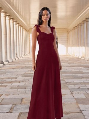 Платье макси Lipsy Bridesmaid с завязками на бретельках и корсетом