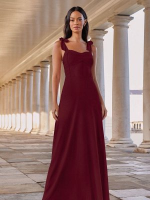 Платье макси Lipsy Bridesmaid с завязками на бретельках и корсетом