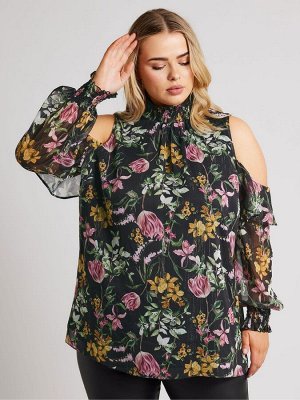 Блузка Yours Curve London с открытыми плечами и сборками