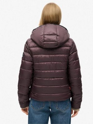 Дымчато-баклажановый фиолетовый - куртка-стёганое одеяло Fuji с капюшоном Superdry
