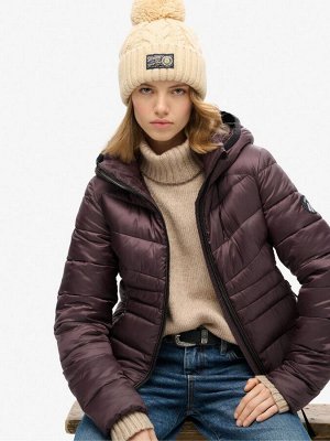 Дымчато-баклажановый фиолетовый - куртка-стёганое одеяло Fuji с капюшоном Superdry