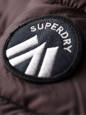 Дымчато-баклажановый фиолетовый - куртка-стёганое одеяло Fuji с капюшоном Superdry