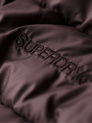 Дымчато-баклажановый фиолетовый - куртка-стёганое одеяло Fuji с капюшоном Superdry