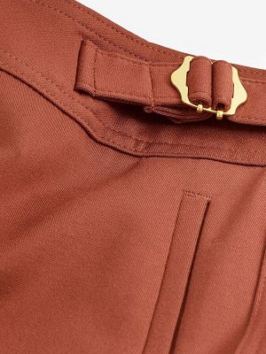 Rust Brown - Широкие брюки с металлическими деталями по индивидуальному заказу