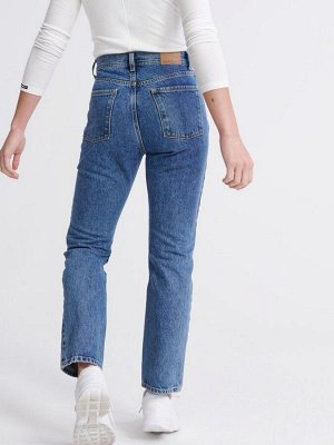 Джинсы Superdry Blue Straight с высокой талией