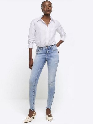 Джинсы-скинни River Island со средней посадкой и рельефной посадкой