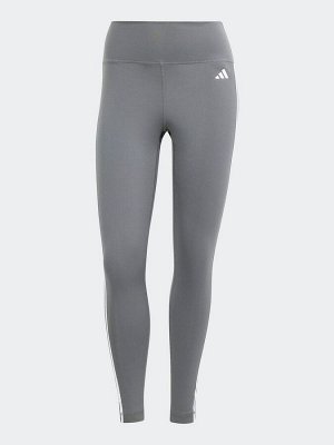 Серые леггинсы Adidas Train Essentials 3-Stripes с высокой талией, 7/8