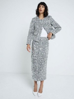 Куртка River Island Sparkly Trophy без воротника