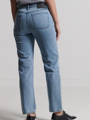 Джинсы Superdry Studios Blue High Rise Straight Fit
