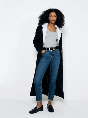 Джинсы River Island с высокой посадкой и рельефной спиной Mom Denim