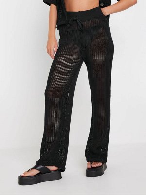 Черные - PixieGirl Petite Crochet Wide Leg Trousers