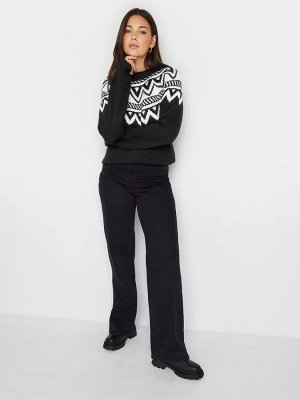 Длинный высокий джемпер Sally Fairisle Placement