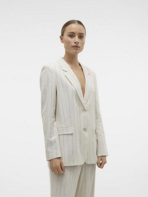 Свободный блейзер в полоску из льняной смеси VERO MODA