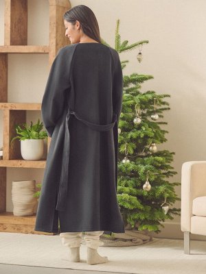 Black Tie Waist Coatigan