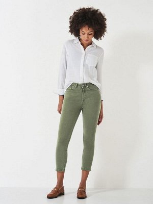 Укороченные джинсы Crew Clothing из льняной смеси