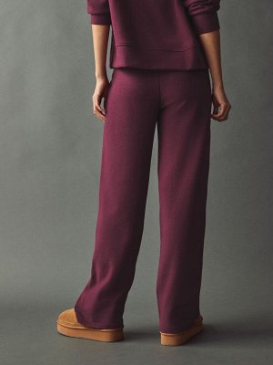 Бордовый красный - Уютные мягкие на ощупь брюки Co-ord Wide Leg