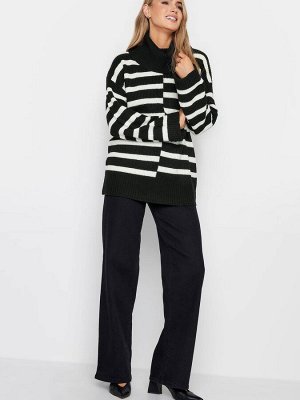 Длинный высокий свитер Sally Cut About Stripe