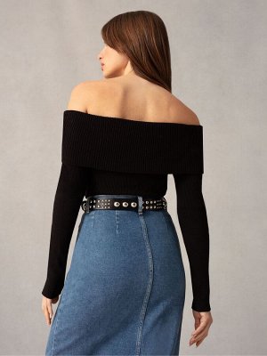 Ro&Zo Knit Top Bardot