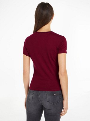 Красная футболка Tommy Jeans Slim Fit Essential Logo