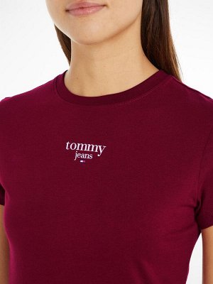 Красная футболка Tommy Jeans Slim Fit Essential Logo