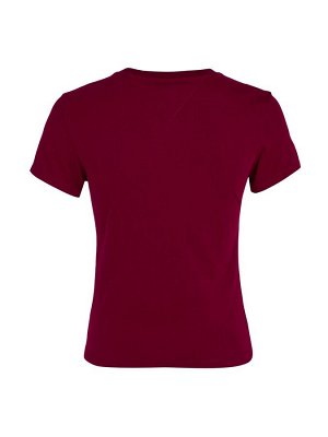 Красная футболка Tommy Jeans Slim Fit Essential Logo