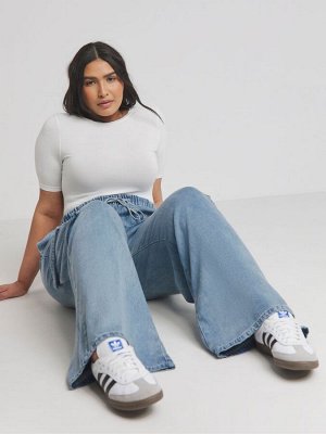 Джинсы Simply Be Pull On Utility Wide Leg из 100% лиоцелла Tencel TM