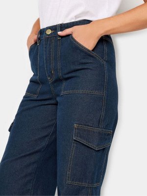 Длинные джинсы-карго Sally Wide Leg из 100% хлопка