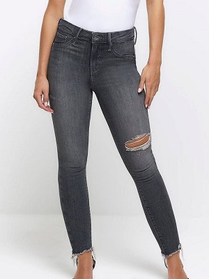 Джинсы-скинни River Island Bum Sculpt с высокой талией и рваными краями