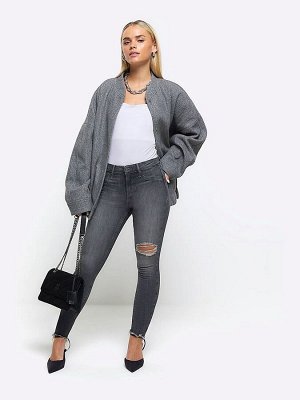 Джинсы-скинни River Island Bum Sculpt с высокой талией и рваными краями