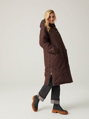 Коричневый - утеплённая куртка Regatta Cambrie Longline